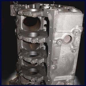 Engine Block Coated with Grease & Oil - After